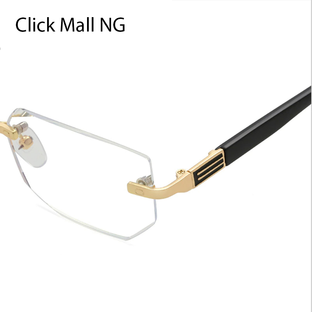 Original Diamond Cut Rimless Anti Blue Light Presbyopic Prescription Glasses