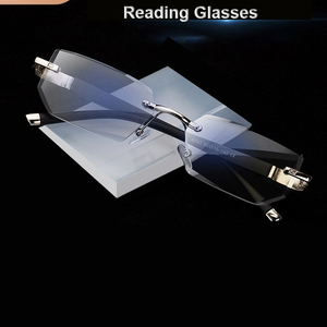 Original Diamond Cut Rimless Anti Blue Light Presbyopic Prescription Glasses